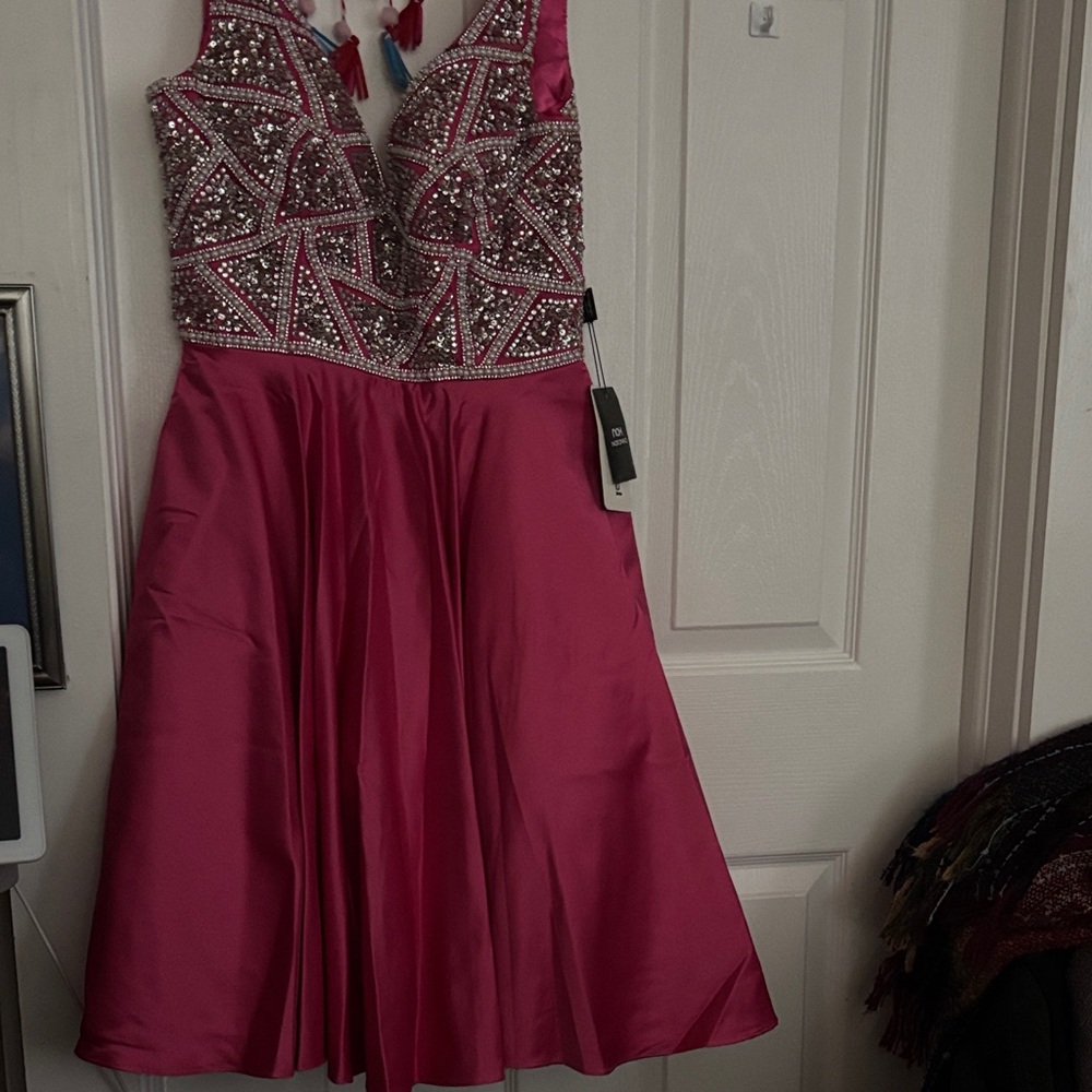 Pink Beaded Cocktail Dress
